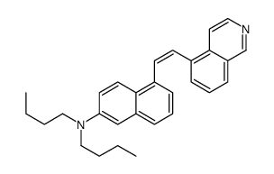 N,N-dibutyl-5-(2-isoquinolin-5-ylethenyl)naphthalen-2-amine结构式