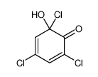 2,4,6-trichloro-6-hydroxycyclohexa-2,4-dien-1-one结构式