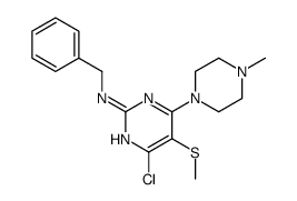 2-Benzylamino-4-(4-methylpiperazino)-5-(methylthio)-6-chloropyrimidine结构式