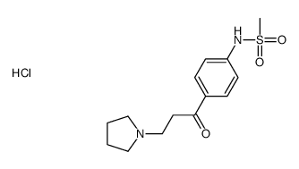 N-[4-(3-pyrrolidin-1-ylpropanoyl)phenyl]methanesulfonamide,hydrochloride结构式