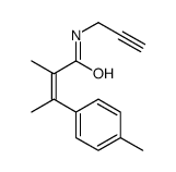 2-methyl-3-(4-methylphenyl)-N-prop-2-ynylbut-2-enamide结构式