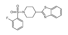 Piperidine, 4-(2-benzothiazolyl)-1-[(2-fluorophenyl)sulfonyl]- (9CI) Structure