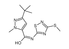 1H-Pyrazole-5-carboxamide,3-(1,1-dimethylethyl)-1-methyl-N-[3-(methylthio)-1,2,4-thiadiazol-5-yl]-(9CI)结构式