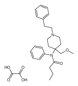 N-(4-Methoxymethyl-1-phenethyl-piperidin-4-yl)-N-phenyl-butyramide; compound with oxalic acid结构式