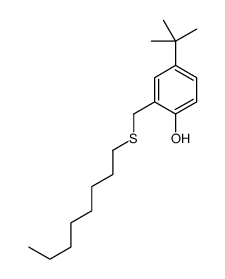 4-tert-butyl-2-(octylsulfanylmethyl)phenol Structure