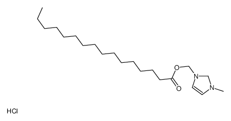 (1-methyl-1,2-dihydroimidazol-1-ium-3-yl)methyl hexadecanoate,chloride Structure