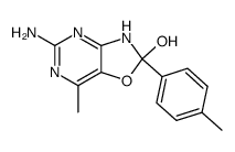 5-amino-7-methyl-2-p-tolyl-2,3-dihydro-oxazolo[4,5-d]pyrimidin-2-ol结构式