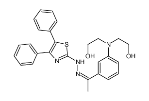 2-[3-[(Z)-N-[(4,5-diphenyl-1,3-thiazol-2-yl)amino]-C-methylcarbonimidoyl]-N-(2-hydroxyethyl)anilino]ethanol Structure