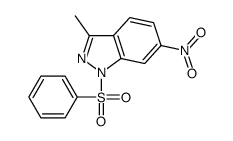 1-(benzenesulfonyl)-3-methyl-6-nitroindazole结构式