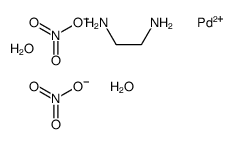 ethane-1,2-diamine,palladium(2+),dinitrate,dihydrate Structure