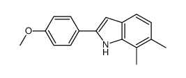 2-(4-methoxyphenyl)-6,7-dimethyl-1H-indole Structure