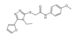 2-((4-ethyl-5-(furan-2-yl)-4H-1,2,4-triazol-3-yl)thio)-N-(4-methoxyphenyl)acetamide Structure