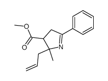 5-Allyl-5-methyl-4-methoxycarbonyl-2-phenyl-Δ1-pyrrolin Structure