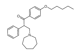 3-Azepan-1-yl-1-(4-pentyloxy-phenyl)-2-phenyl-propan-1-one Structure