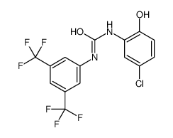 1-[3,5-bis(trifluoromethyl)phenyl]-3-(5-chloro-2-hydroxyphenyl)urea Structure