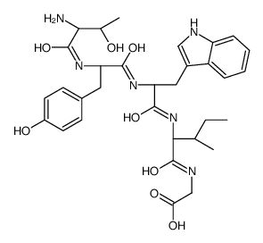 2-[[(2S,3S)-2-[[(2S)-2-[[(2S)-2-[[(2S,3R)-2-amino-3-hydroxybutanoyl]amino]-3-(4-hydroxyphenyl)propanoyl]amino]-3-(1H-indol-3-yl)propanoyl]amino]-3-methylpentanoyl]amino]acetic acid Structure