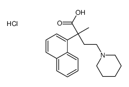 2-methyl-2-naphthalen-1-yl-4-piperidin-1-ylbutanoic acid,hydrochloride结构式