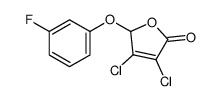 3,4-dichloro-2-(3-fluorophenoxy)-2H-furan-5-one Structure