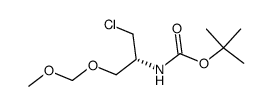 ((R)-1-Chloromethyl-2-methoxymethoxy-ethyl)-carbamic acid tert-butyl ester结构式