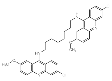 N,N-bis(6-chloro-2-methoxy-acridin-9-yl)octane-1,8-diamine结构式