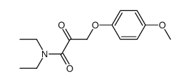 N,N-diethyl-3-(4-methoxyphenoxy)-2-oxopropanamide Structure