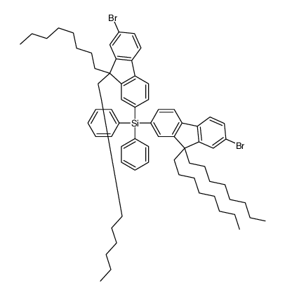 bis(7-bromo-9,9-dioctylfluoren-2-yl)-diphenylsilane Structure
