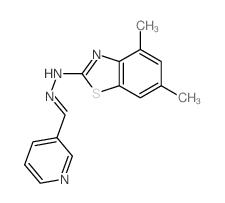 4,6-dimethyl-N-(pyridin-3-ylmethylideneamino)benzothiazol-2-amine picture