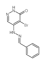 Benzaldehyde,2-(5-bromo-1,6-dihydro-6-oxo-4-pyridazinyl)hydrazone Structure