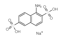 2,6-Naphthalenedisulfonicacid, 1-amino-, sodium salt (1:2) structure