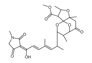 methyl 5-((3E,5E,7E)-7-hydroxy-4-methyl-7-(1-methyl-2,4-dioxopyrrolidin-3-ylidene)hepta-3,5-dien-2-yl)-2,6,9a-trimethyl-8-oxooctahydro-3a,7-epoxyfuro[3,2-b]oxocine-3-carboxylate structure