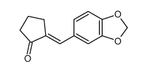 (2E)-2-(1,3-benzodioxol-5-ylmethylidene)cyclopentan-1-one Structure