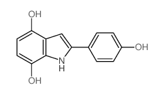 2-(4-hydroxyphenyl)-1H-indole-4,7-diol结构式