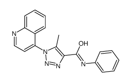 5-methyl-N-phenyl-1-quinolin-4-yltriazole-4-carboxamide结构式