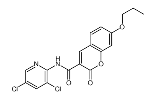 N-(3,5-dichloropyridin-2-yl)-2-oxo-7-propoxychromene-3-carboxamide结构式