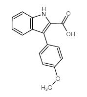 3-(4-甲氧基苯基)-1H-吲哚-2-羧酸结构式