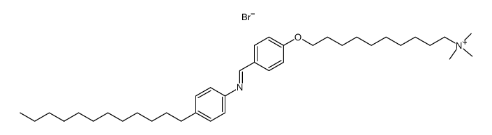 10-(4-(((4-dodecylphenyl)imino)methyl)phenoxy)-N,N,N-trimethyldecan-1-aminium bromide Structure