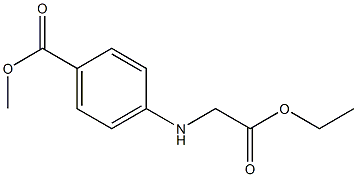 4-((2-乙氧基-2-氧乙基)氨基)苯甲酸甲酯结构式