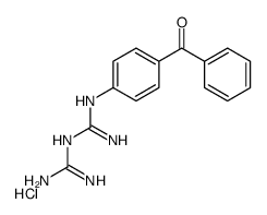 [(Z)-N'-[N'-(4-benzoylphenyl)carbamimidoyl]carbamimidoyl]azanium,chloride结构式