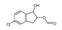 5-chloro-1-hydroxy-2,3-dihydro-1H-inden-2-yl formate结构式