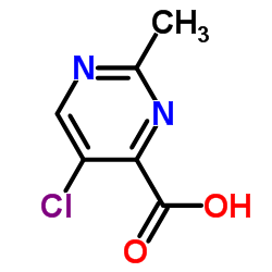 5-氯-2-甲基嘧啶-4-羧酸结构式