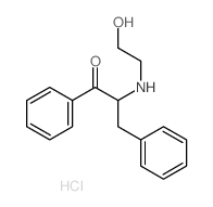 2-(2-hydroxyethylamino)-1,3-diphenyl-propan-1-one结构式