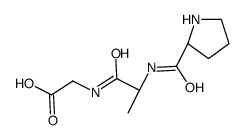 2-[[(2S)-2-[[(2S)-pyrrolidine-2-carbonyl]amino]propanoyl]amino]acetic acid Structure