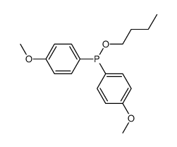O-butyl p,p'-dianisyl phosphinite Structure