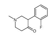 3-(2-fluorophenyl)-1-methylpiperidin-4-one结构式