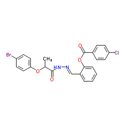 2-[(E)-{[2-(4-Bromophenoxy)propanoyl]hydrazono}methyl]phenyl 4-chlorobenzoate Structure