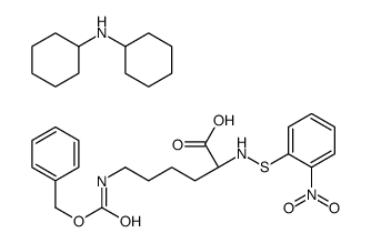 N6-[(benzyloxy)carbonyl]-N2-[(2-nitrophenyl)thio]-L-lysine, compound with dicyclohexylamine (1:1)结构式