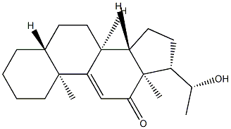 (20R)-20-Hydroxy-5α-pregn-9(11)-en-12-one结构式