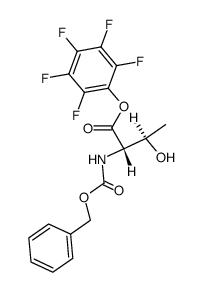 N-benzyloxycarbonyl-L-threonine pentafluorophenyl ester结构式