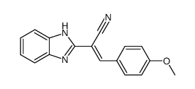 2-[(2'-p-anisyl-1'-cyano)ethen-1'-yl]1H-benzimidazole结构式