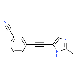 2-Pyridinecarbonitrile,4-[(2-methyl-1H-imidazol-4-yl)ethynyl]-(9CI)结构式